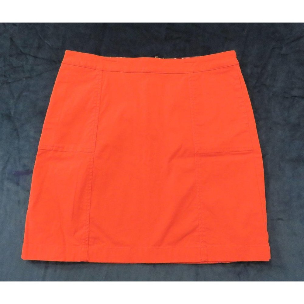 Boden Skirt SZ 10 R Orange cotton Short Pockets Ba